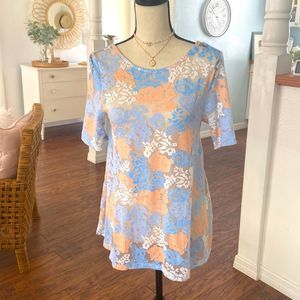 River Island Sheer Floral Boho Tunic Top